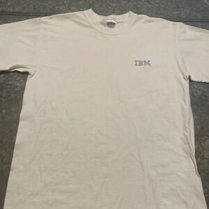 Vintage IBM Computer Tee Shirt Mens Medium 90s Y2K Software Promo Employee Tech